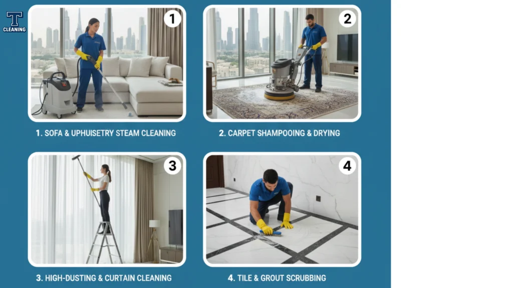 طرق تنظيف فلل في دبي